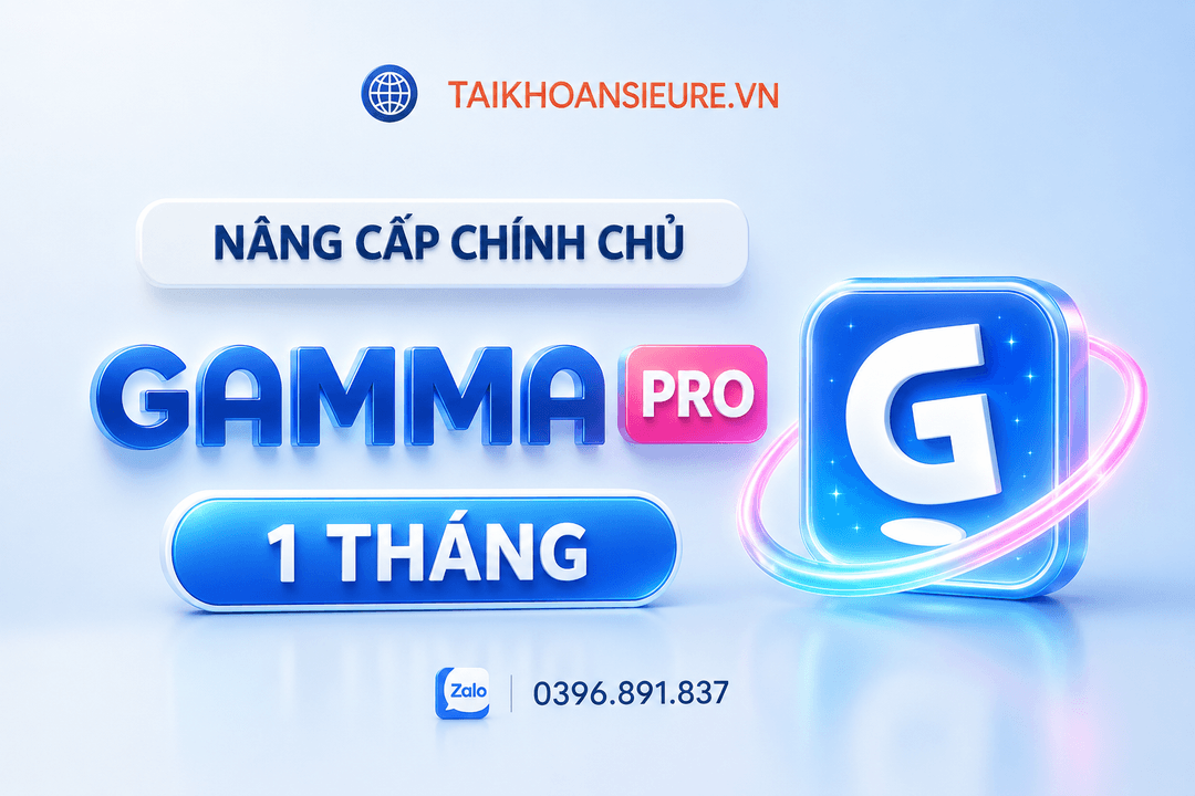 🎨 Gamma App – Gói Plus & Pro chính chủ – 1 tháng – Hỗ trợ nâng cấp