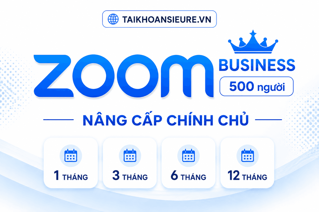 Zoom Pro Chính Chủ 500 người