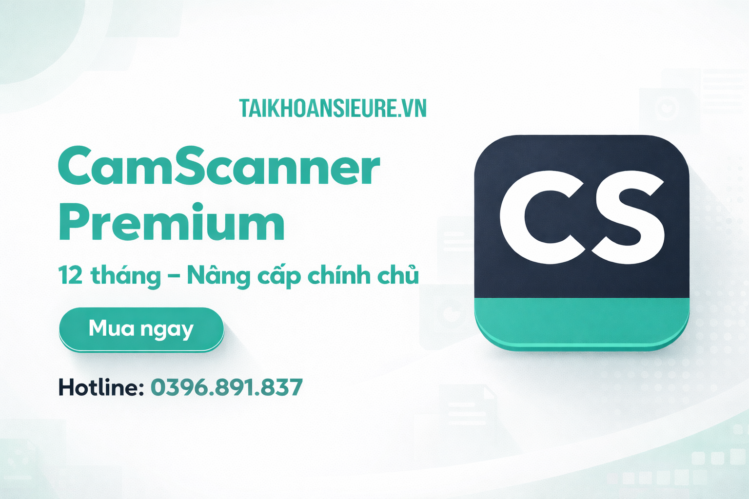 CamScanner Premium 12  tháng giá rẻ 