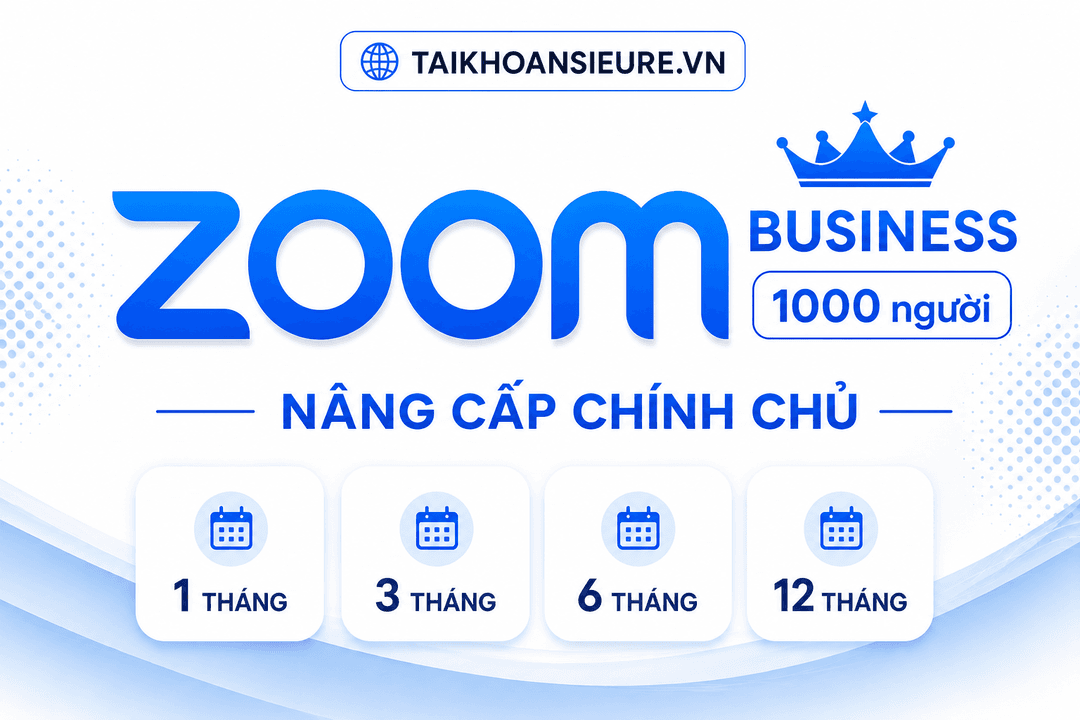 Zoom Pro Chính Chủ 1000 người