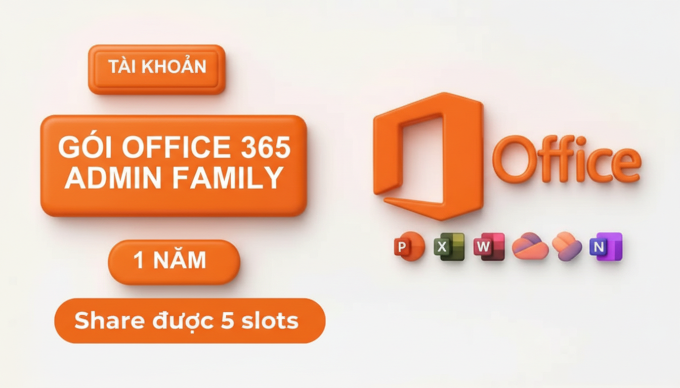 Fam Office 365 Family 1 Năm – Share 5 Slots giá rẻ