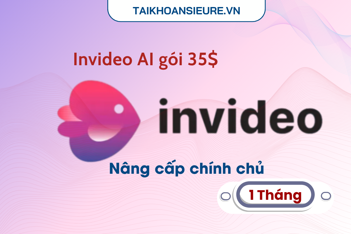 🎥 Invideo AI Gói Pro 35$ – Dùng riêng – Tạo video AI cực nhanh