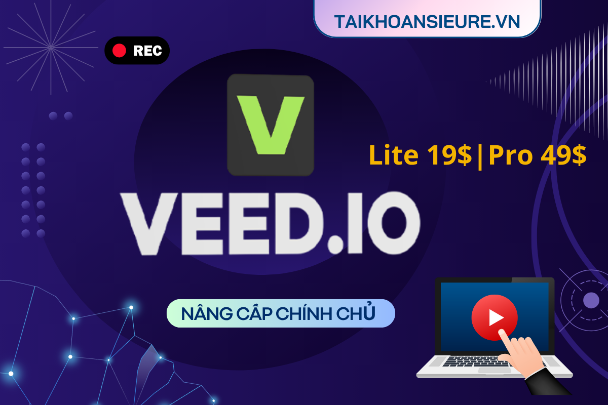 🎥 Veed.io Gói Lite & Pro – Nâng cấp chính chủ – Hỗ trợ chỉnh sửa video chuyên nghiệp