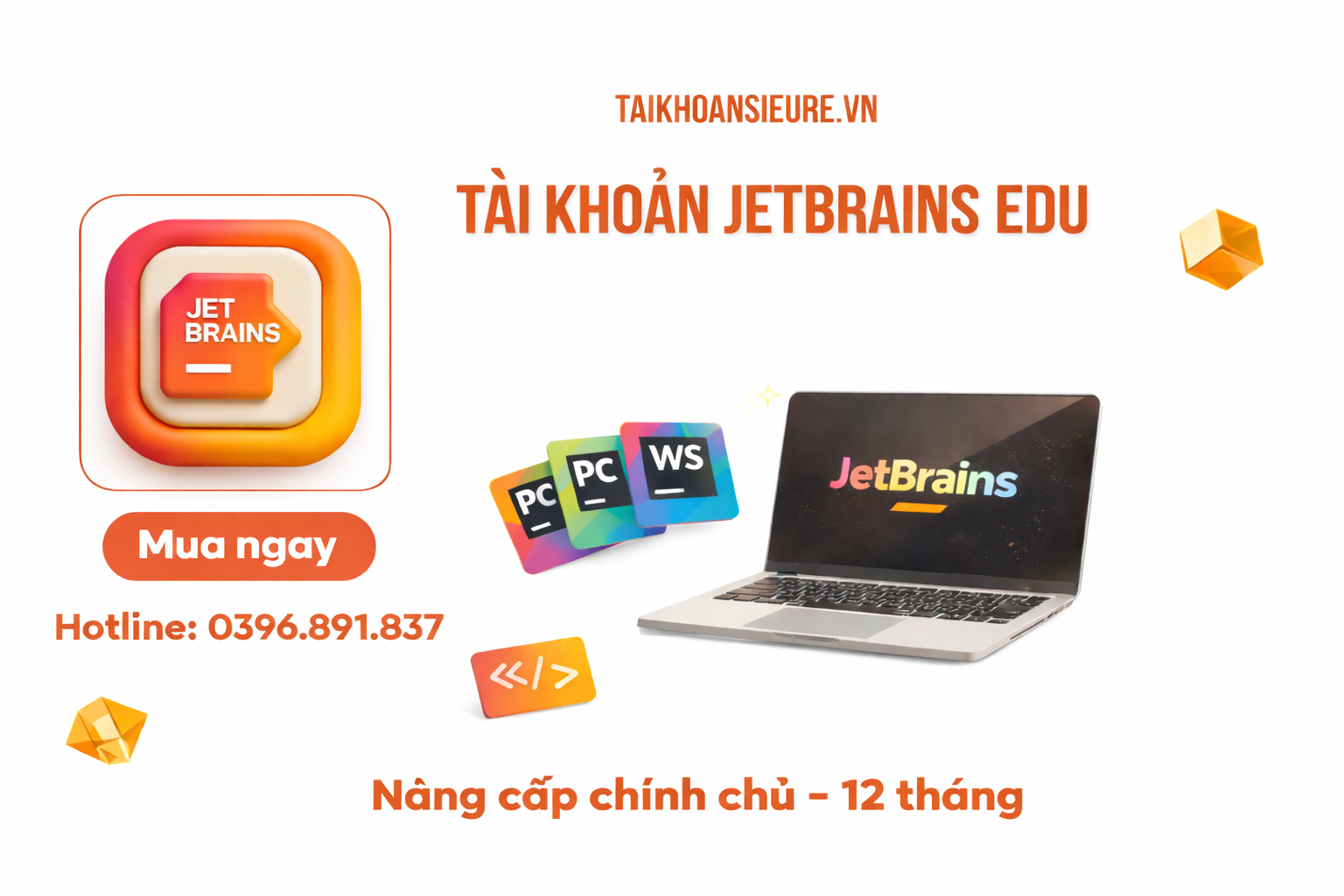 JetBrains Edu 12 tháng giá rẻ - nâng cấp chính chủ 