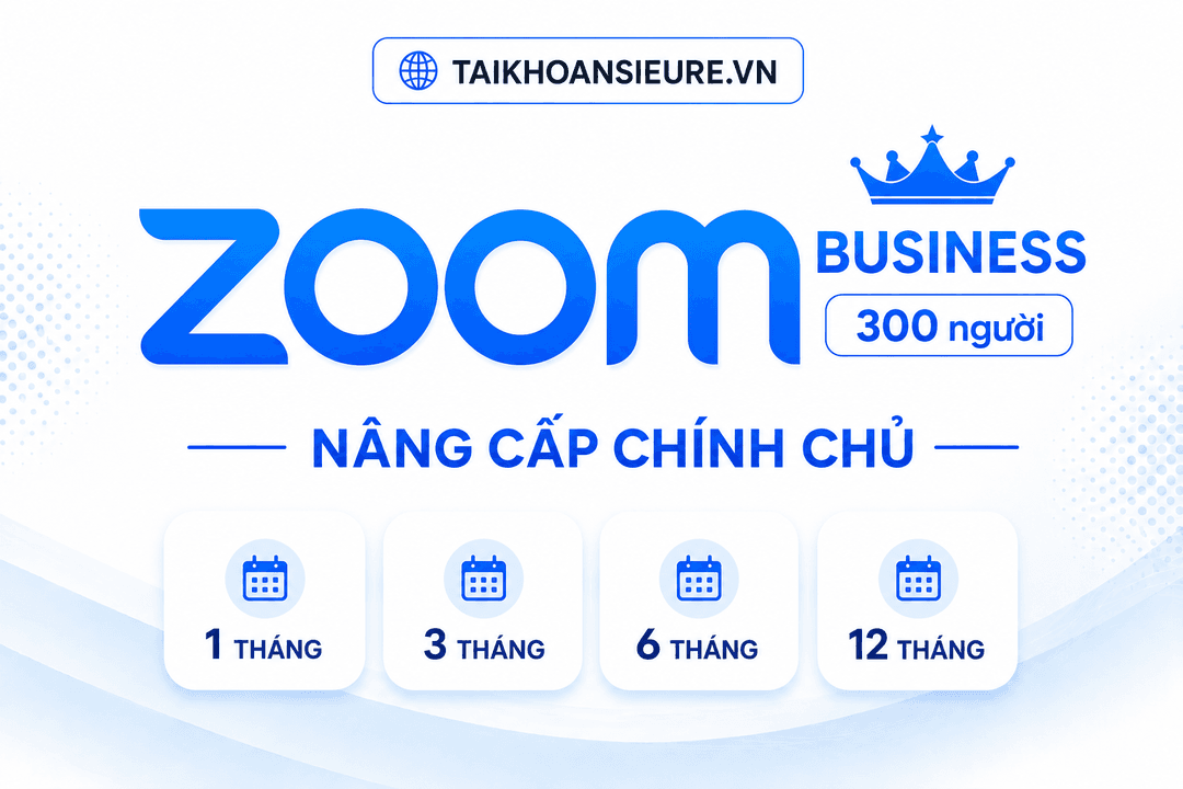 Zoom Pro Chính Chủ 300 người