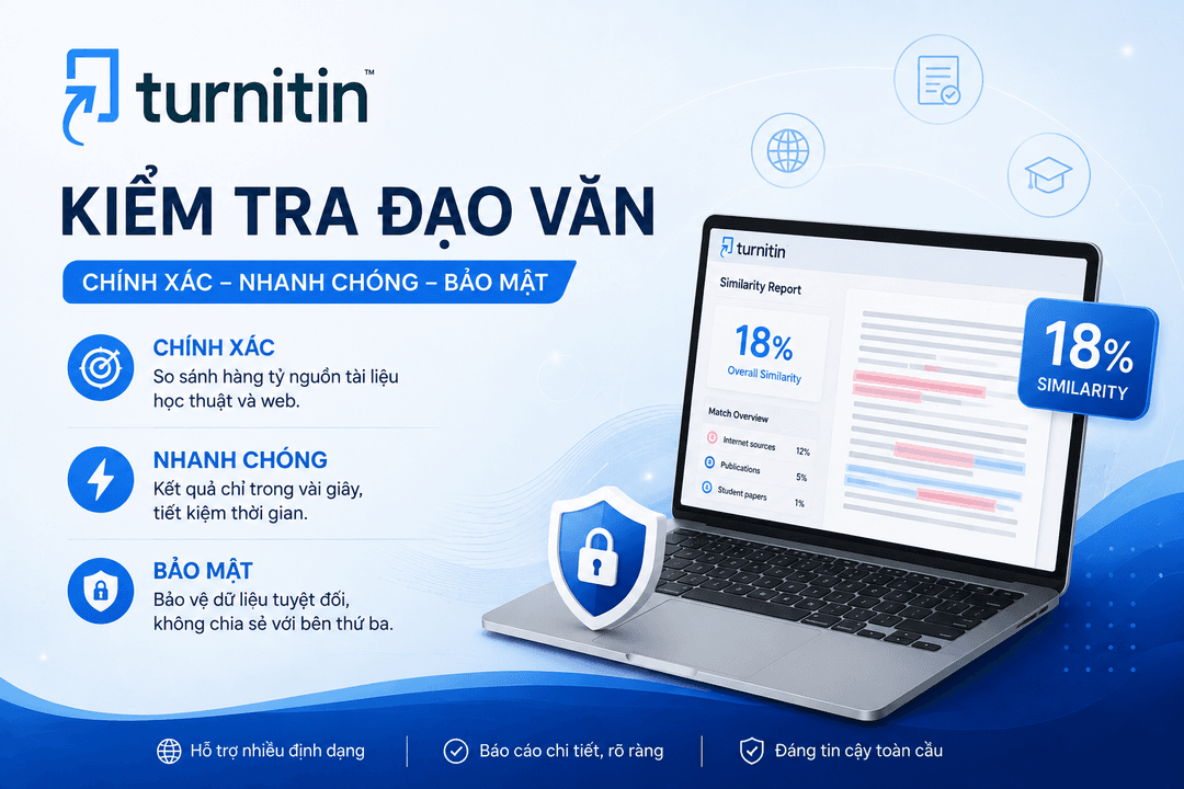 Dịch vụ Turnitin chính chủ – Check đạo văn, phát hiện AI cực chuẩn!
